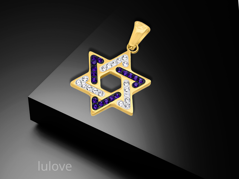 תליון מגן דוד + שרשרת גולדפילד 18K