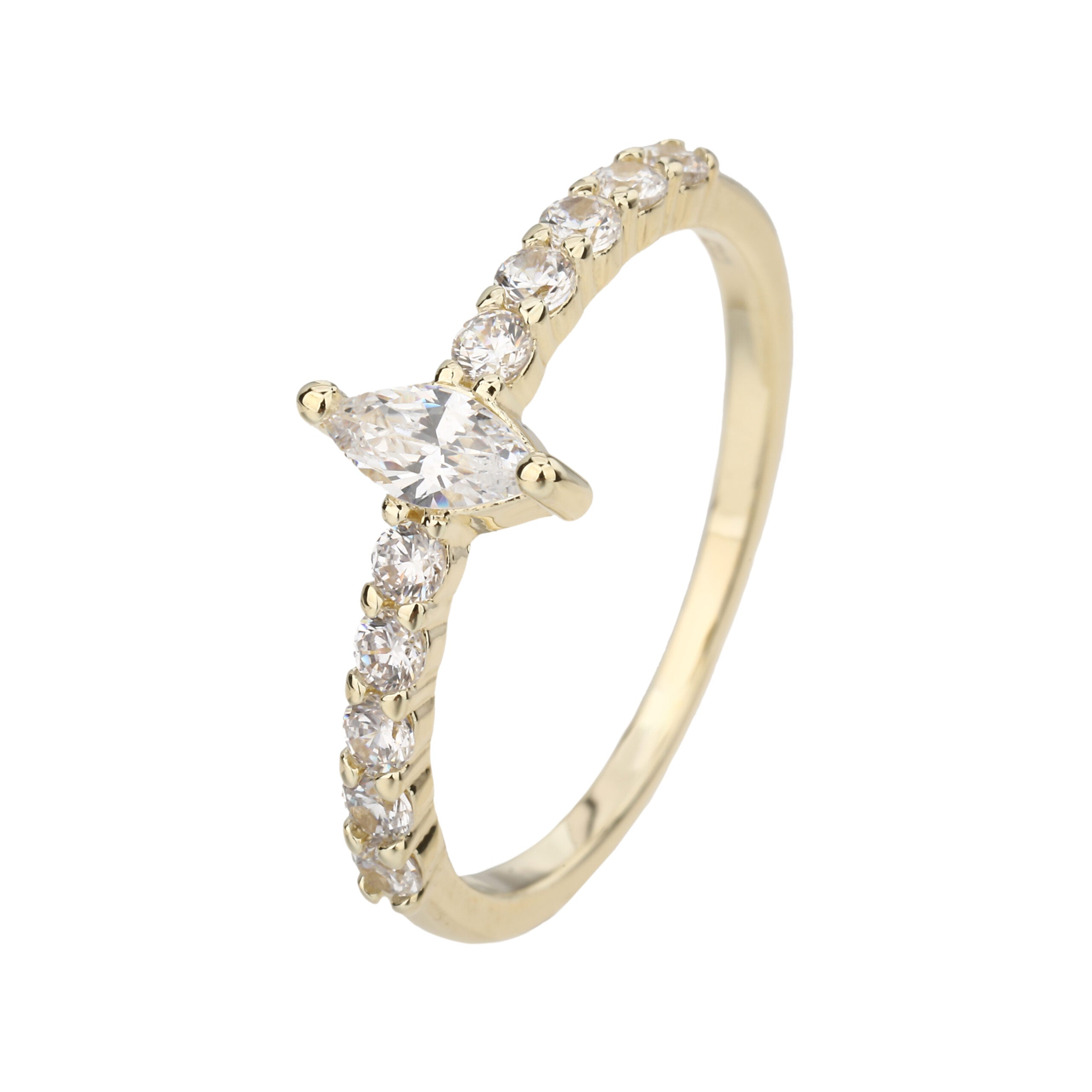 טבעת FLSI7016-3 טבעת מכסף אמיתי