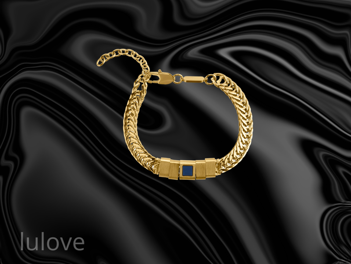 צמיד קף מגולדפילד/סטיינלס סטיל בציפוי רודיום ושבב ננו תהילים