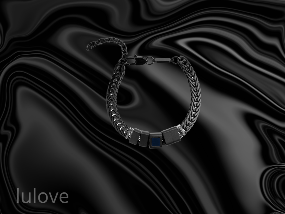 צמיד קף מגולדפילד/סטיינלס סטיל בציפוי רודיום ושבב ננו תהילים