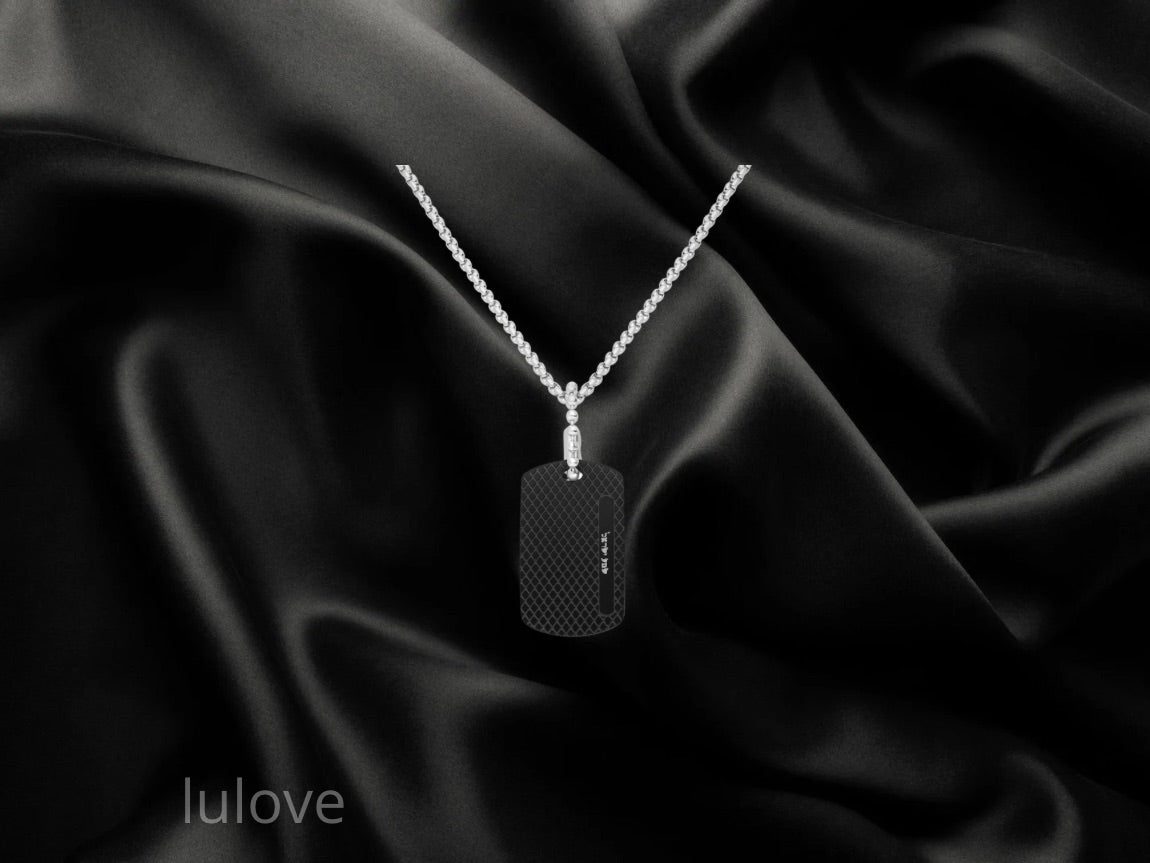 תליון סטיינלס-סטיל עם אופציה לחריטה