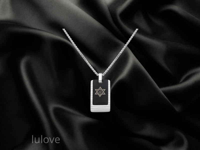 תליון סטיינלס-סטיל עם אופציה לחריטה