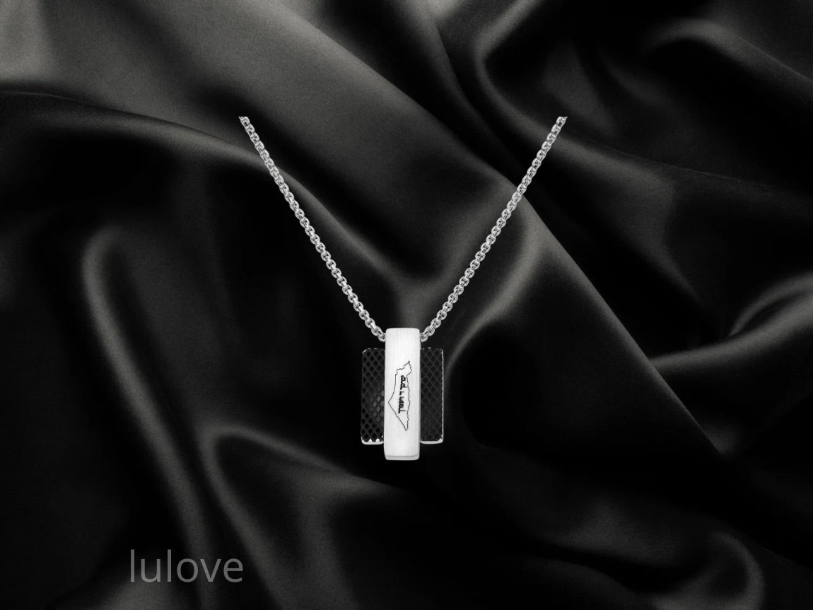 תליון סטיינלס-סטיל עם אופציה לחריטה