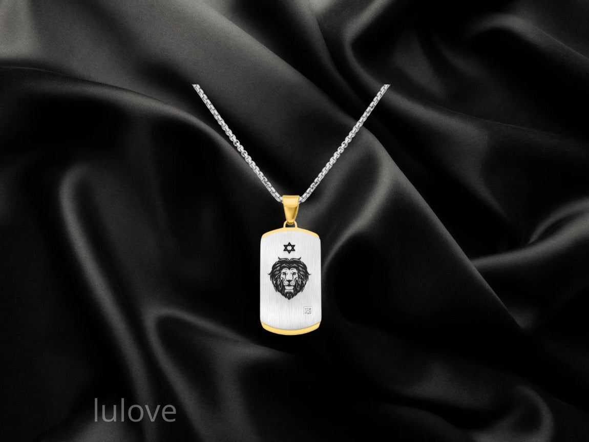 תליון סטיינלס-סטיל עם אופציה לחריטה