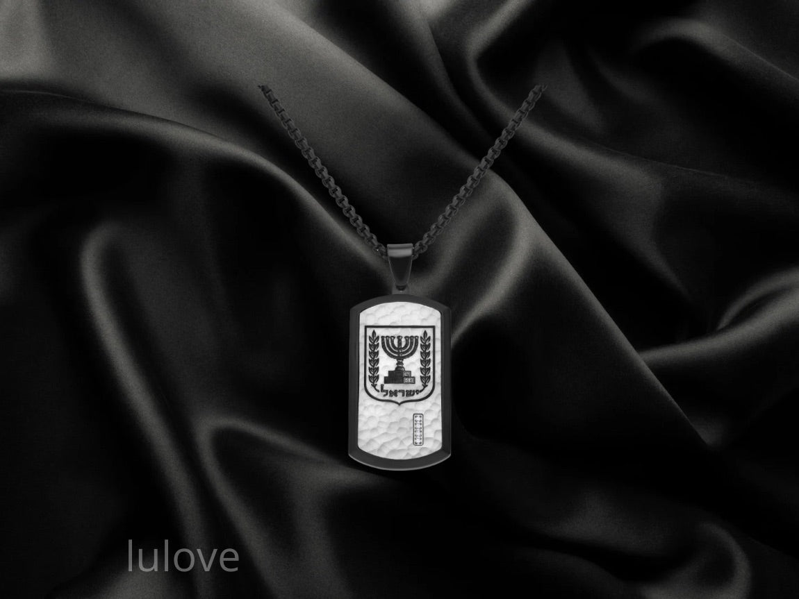 תליון סטיינלס-סטיל עם אופציה לחריטה